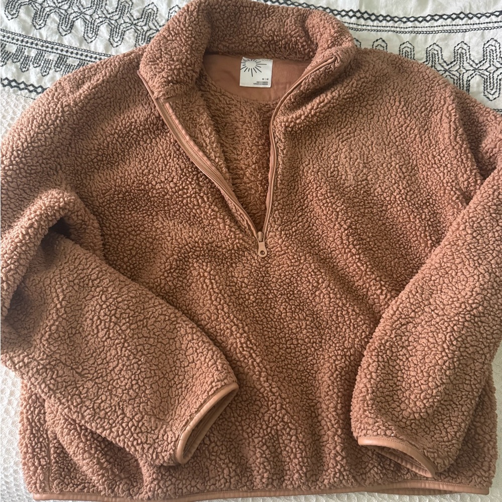Cozy Brown Sherpa Sweater